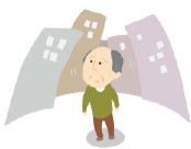 視空間認知の障害のイラスト